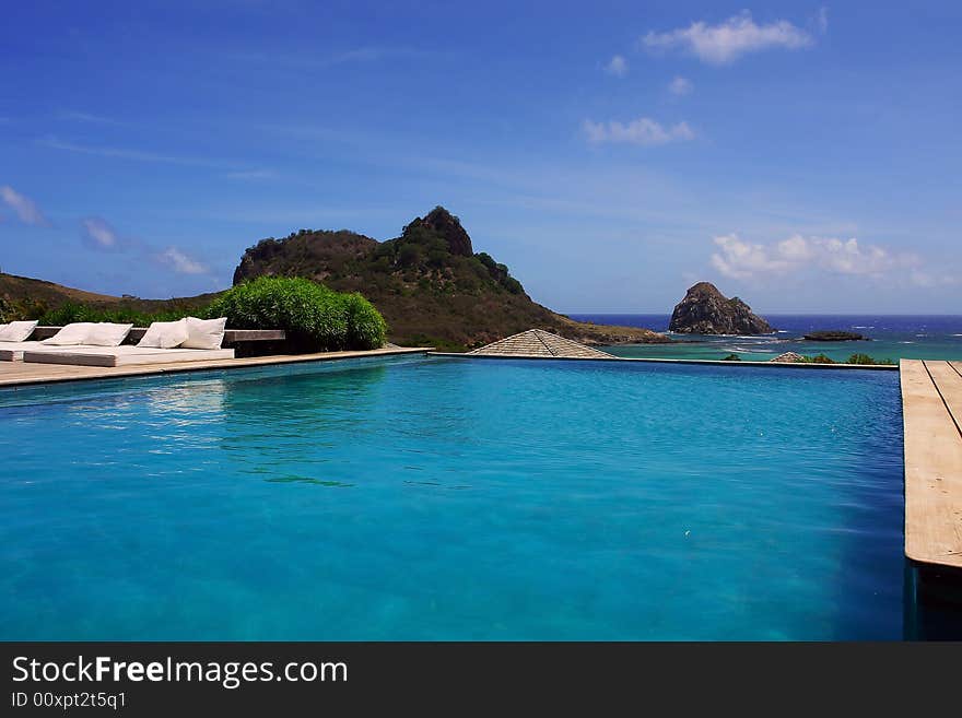 Pool resort with view to the ocean. Pool resort with view to the ocean