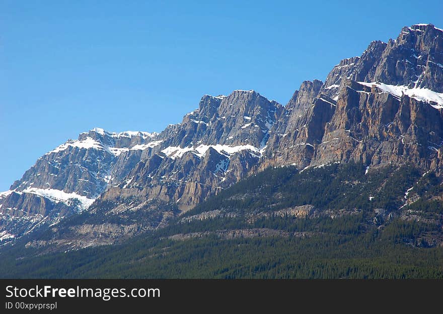 The Castle Mountain in Banff National Park, alberta, canada