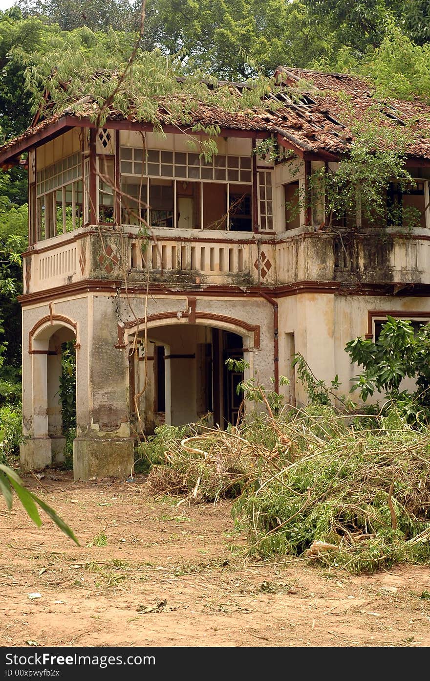 Deserted Colonial Building