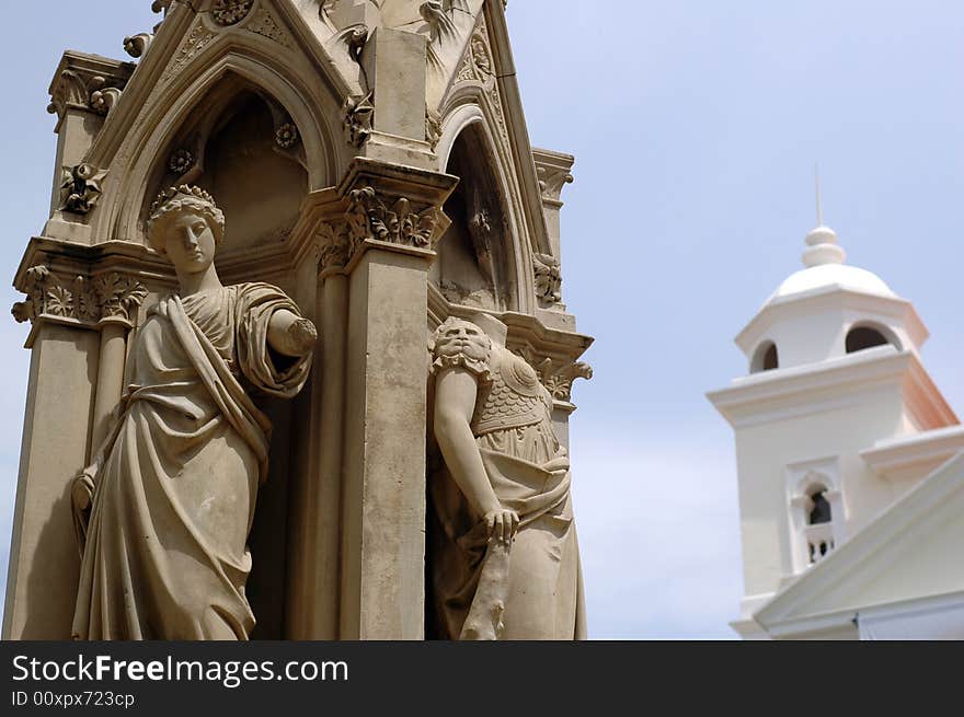 Heritage old statue infront of court house