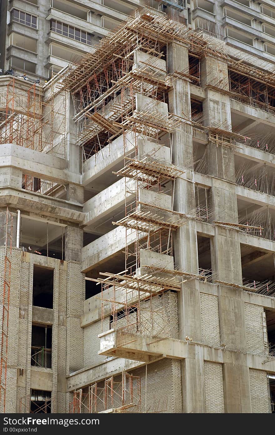 A Newly built building at construction site