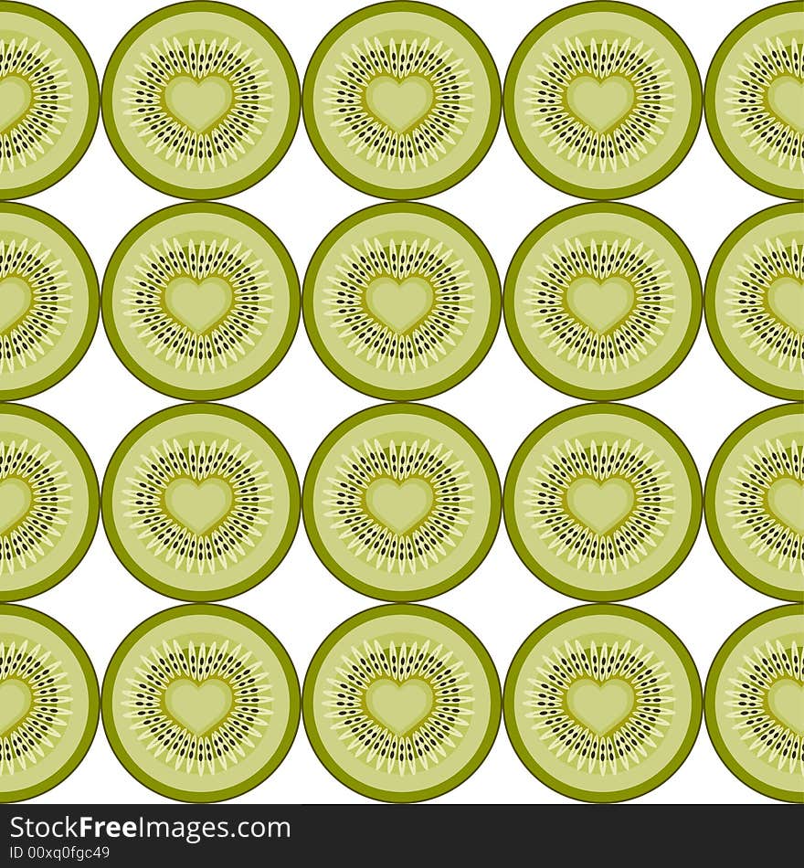 Vector illustration - kiwi seamless for desing