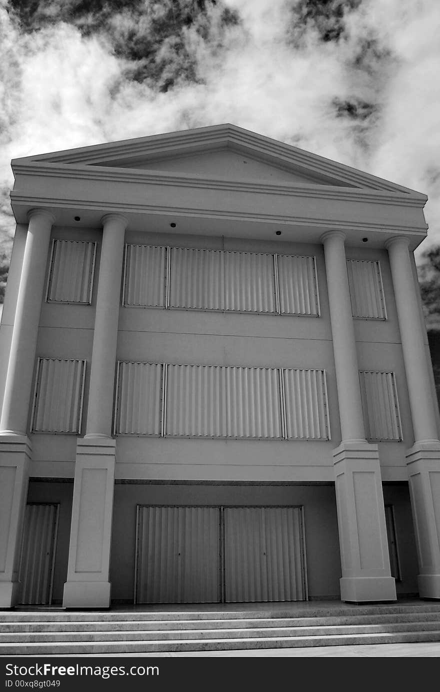 The house that don't have open windows and doors standing on a street in Belize City, Belize. The house that don't have open windows and doors standing on a street in Belize City, Belize.