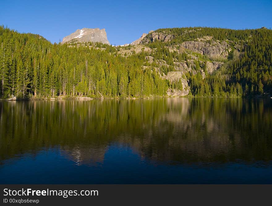 A summer morning at Bear Lake - Rocky Mountain National Park. A summer morning at Bear Lake - Rocky Mountain National Park