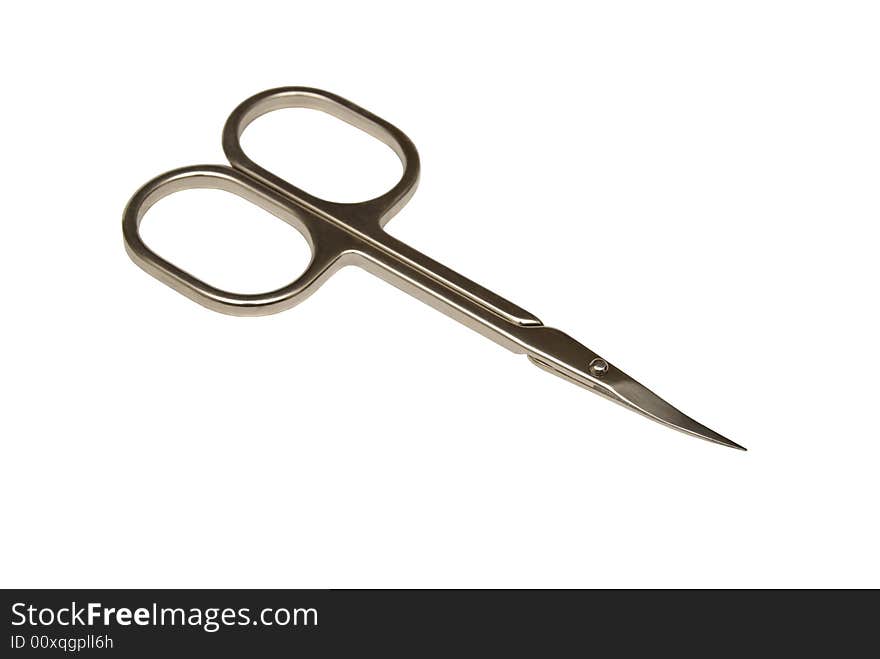 Scissors on a white background