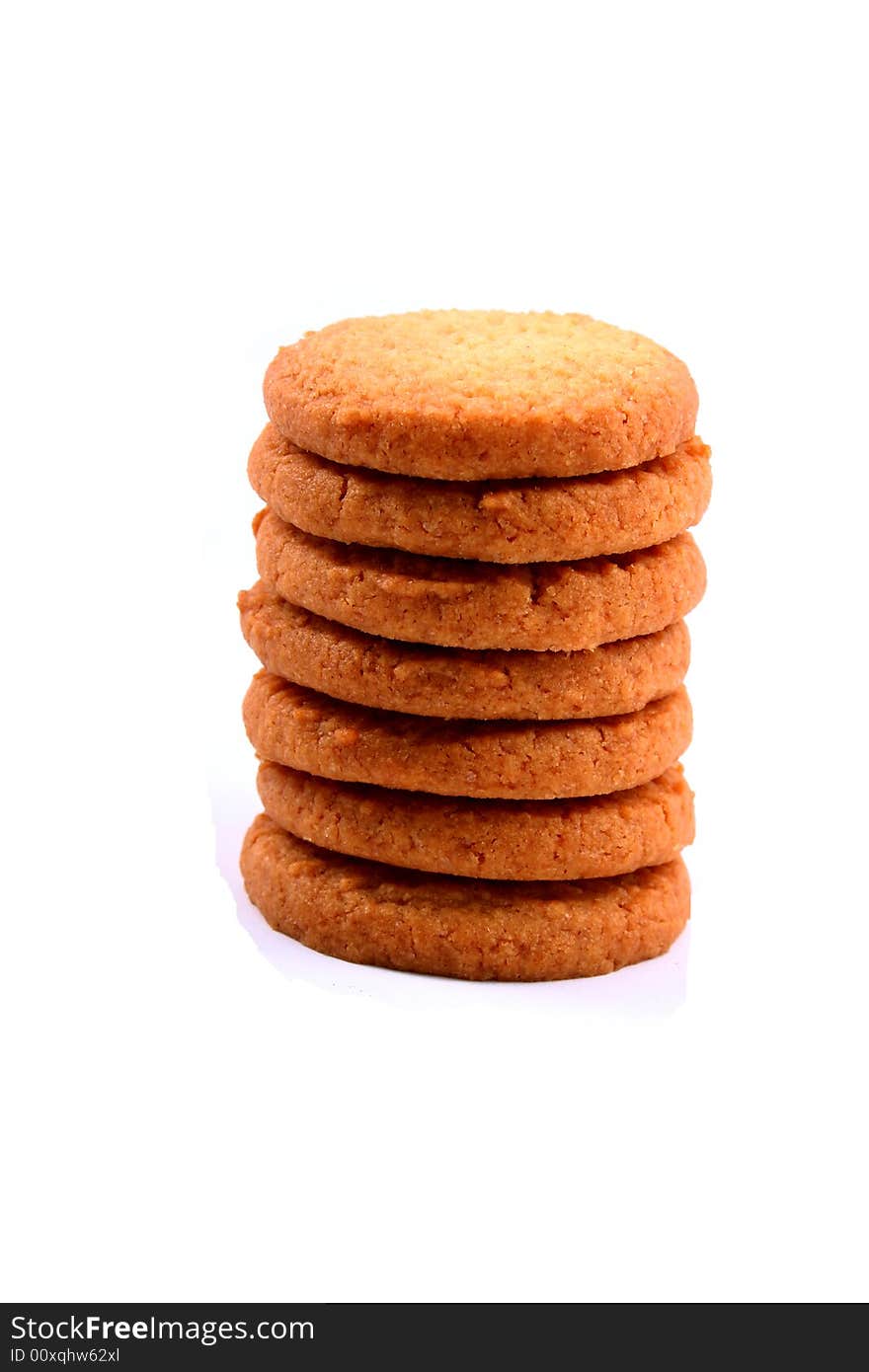 Set of tasty cookies over white background. Set of tasty cookies over white background