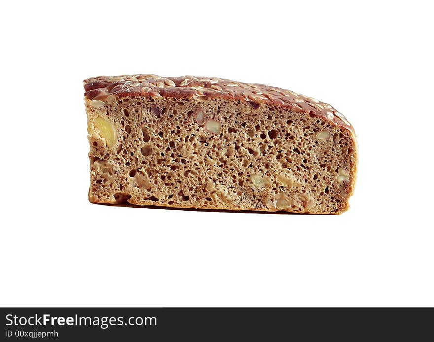 Piece of bread with a stuffing