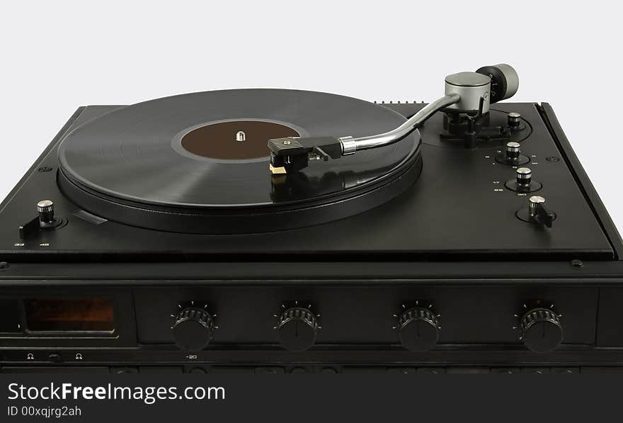 Record player of  plates higher class end of the twentieth age. Record player of  plates higher class end of the twentieth age