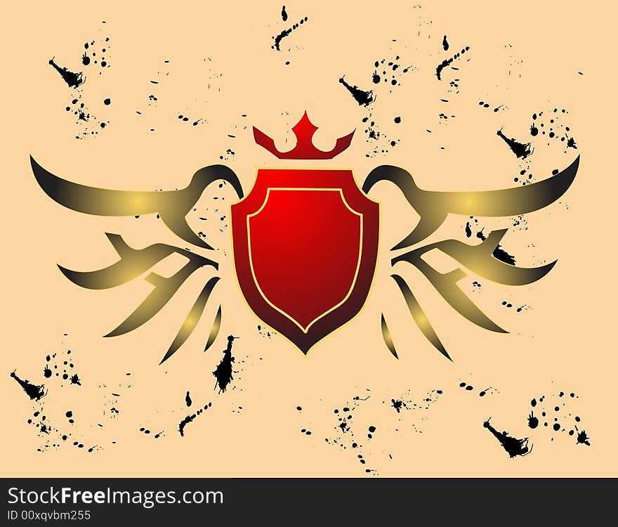 Vector emblem vector illustration background