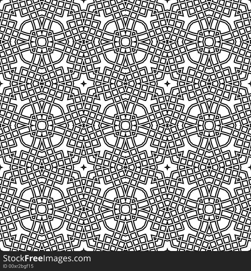 Abstract seamless black-and-white pattern - graphic illustration. Abstract seamless black-and-white pattern - graphic illustration