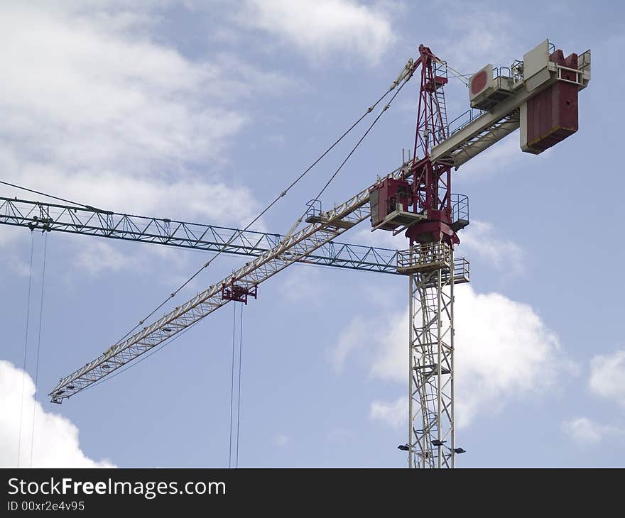 Photo featuring huge tower crane