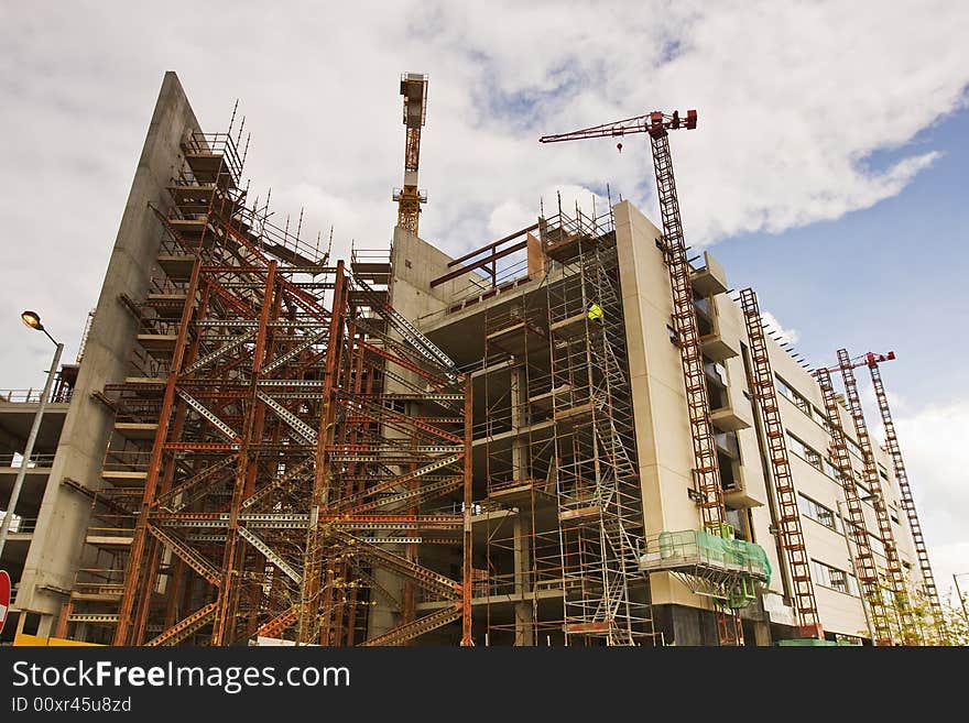 Building site with cranes