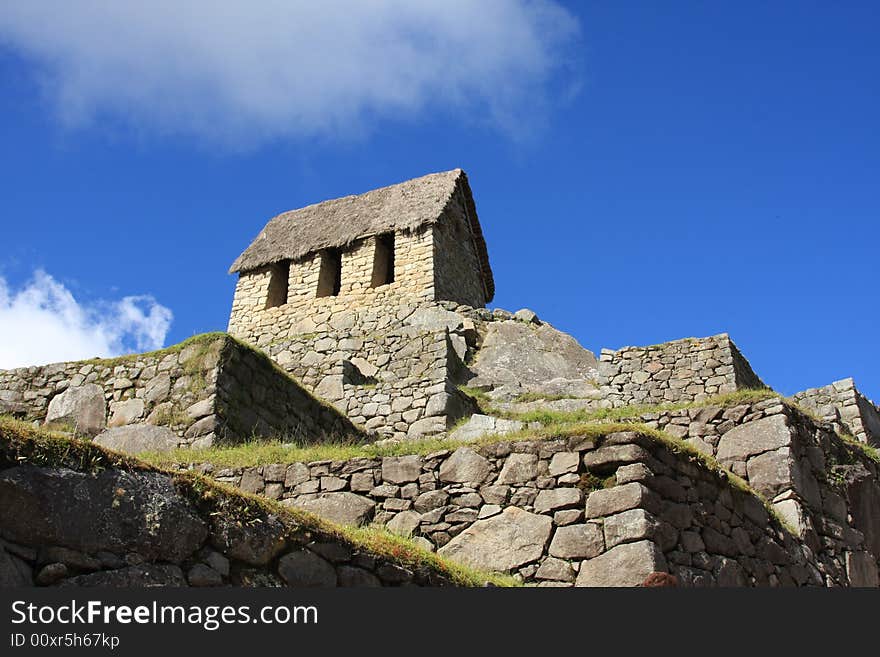 The Watchman's hut in Machu Picchu, ant the end of the Inca Trail.