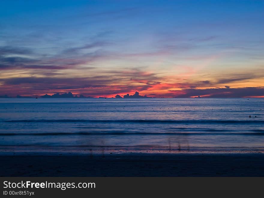 Empty Sunset At Patong Beach