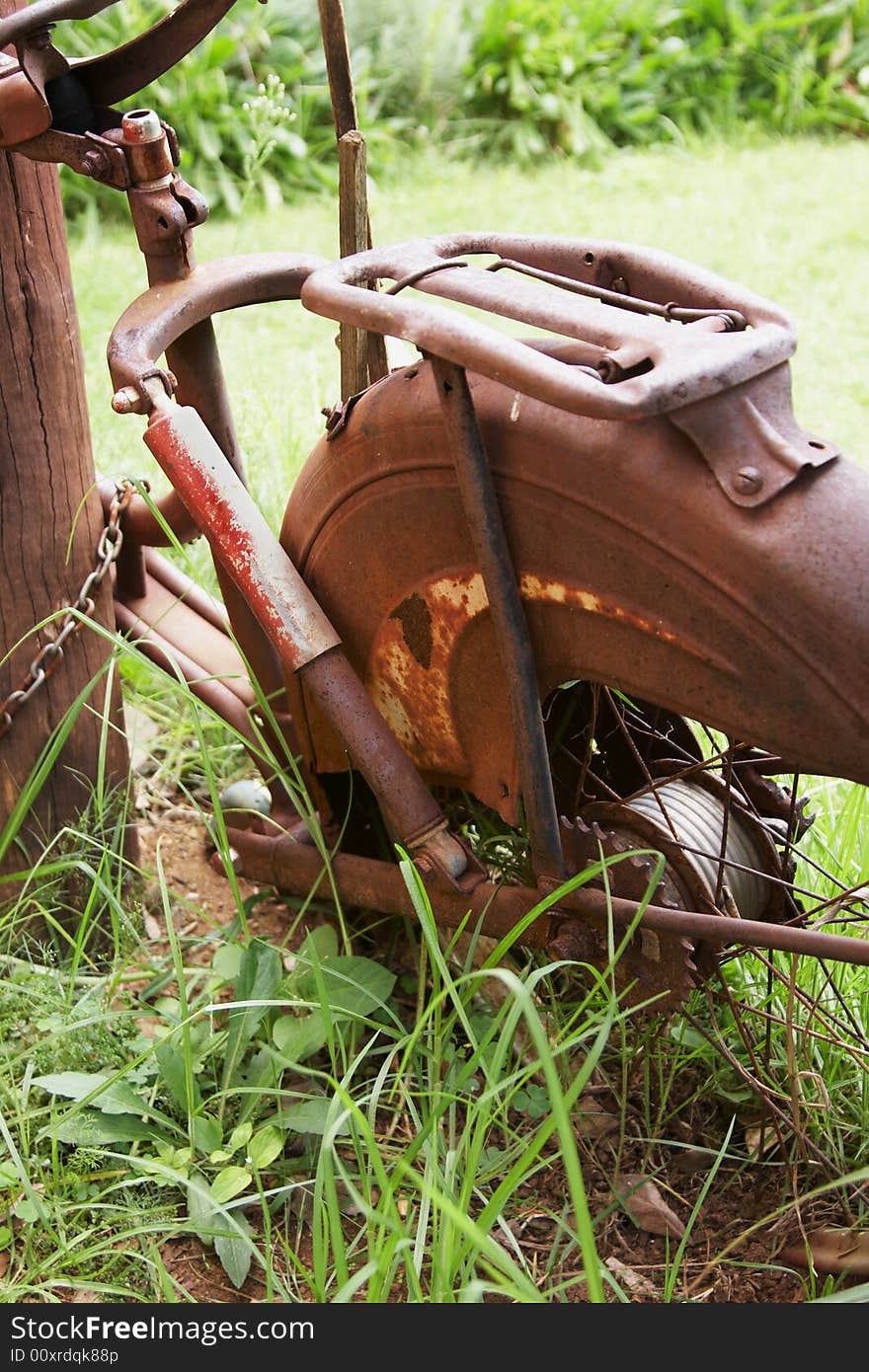 Rusted bicycle