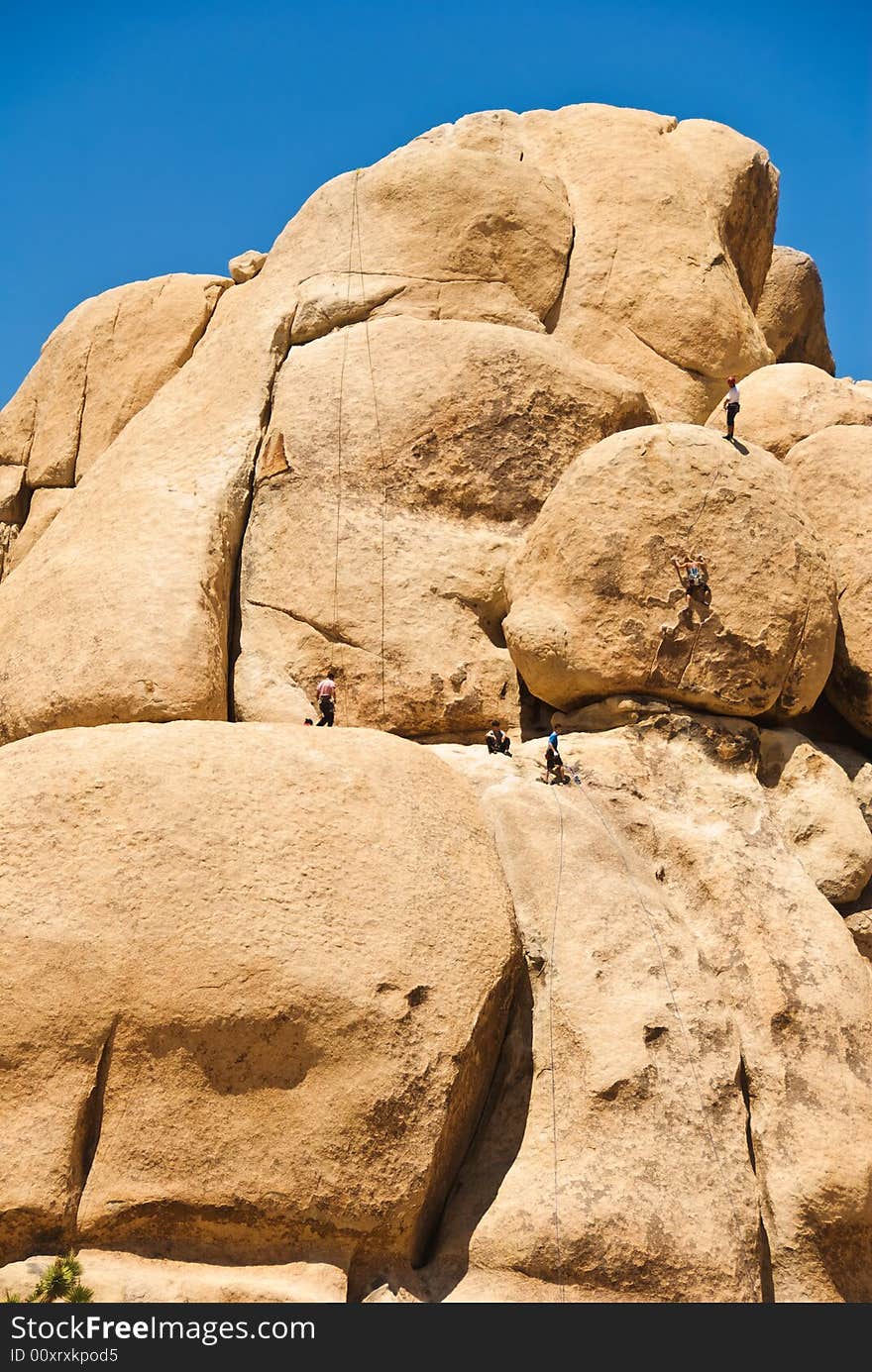 Rock climbers, Joshua Tree National Park