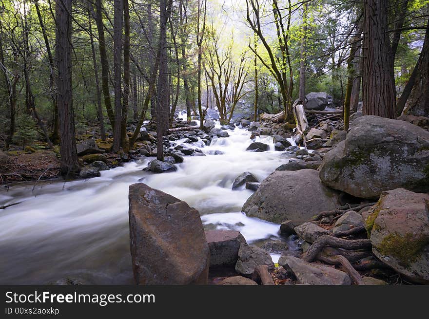 Secluded Cascase In Yosemite