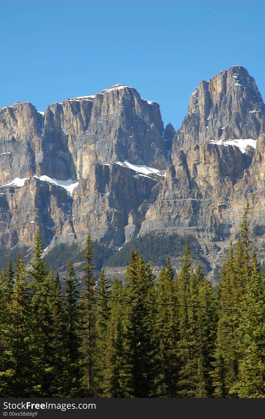 The Castle Mountain in Banff National Park, alberta, canada