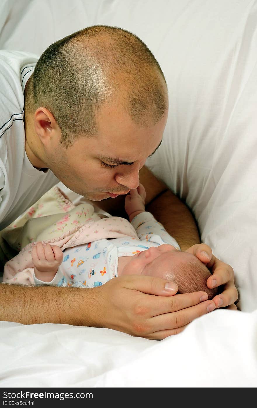 Dad and little baby girl