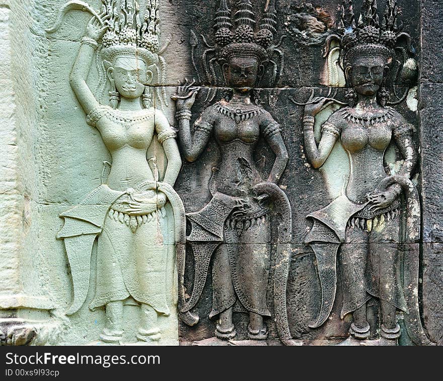 Cambodia Angkor Wat: Bas reliefs