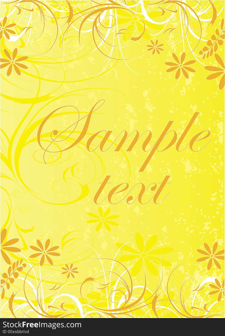 Design ornament on yellow background