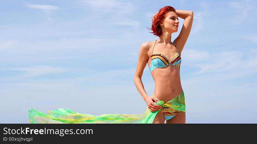 Beautyful girl on the beach. Beautyful girl on the beach