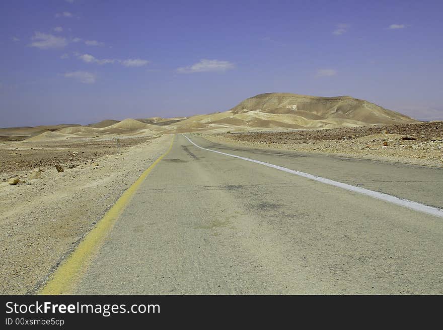 Israel. Roads of Judean desert.