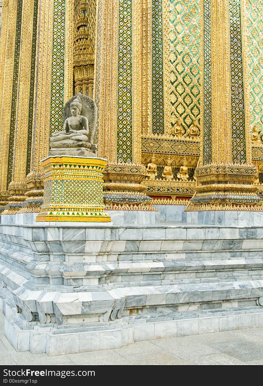 Corner of a Buddhist temple in Bangkok, Thailand. Corner of a Buddhist temple in Bangkok, Thailand