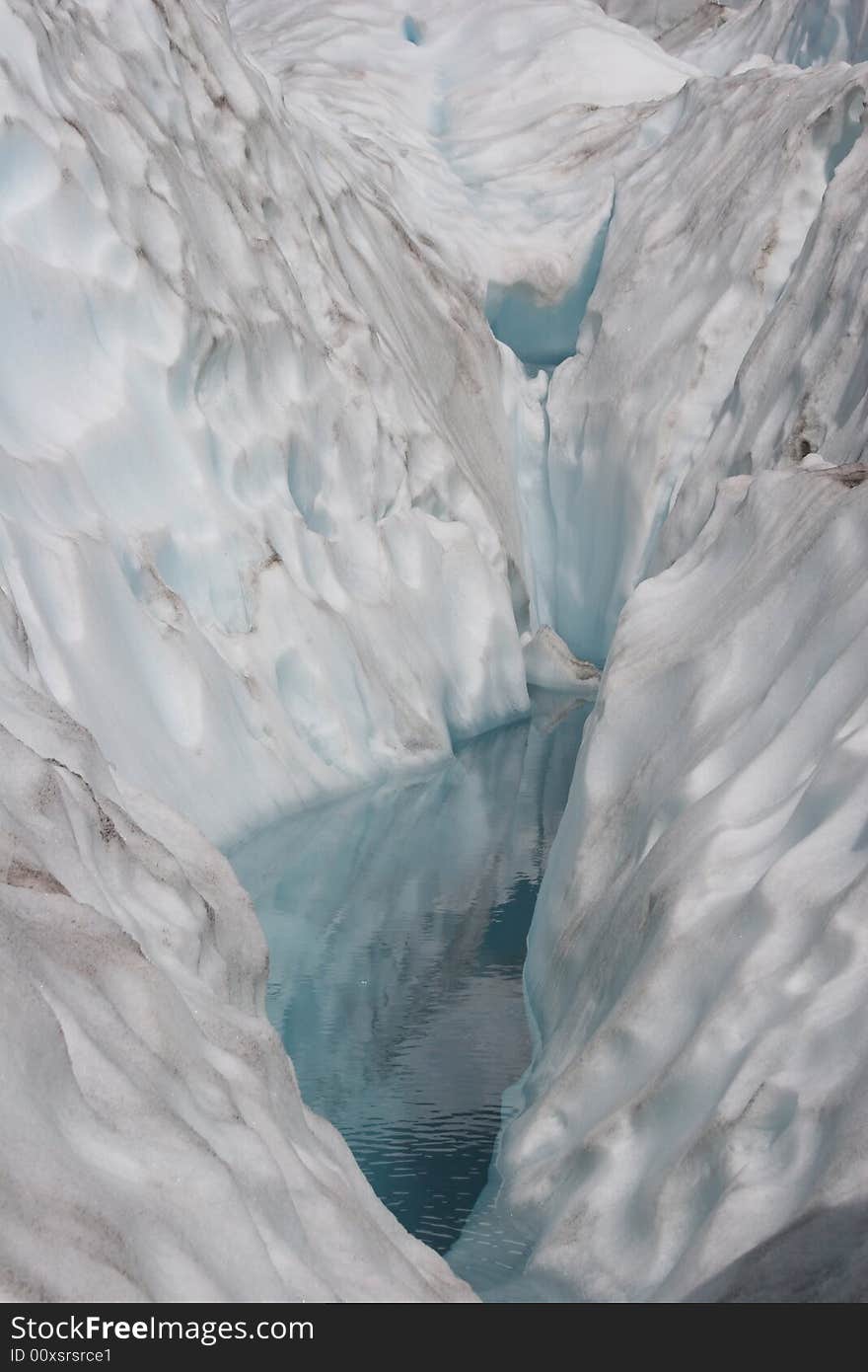 A lake on the glacier