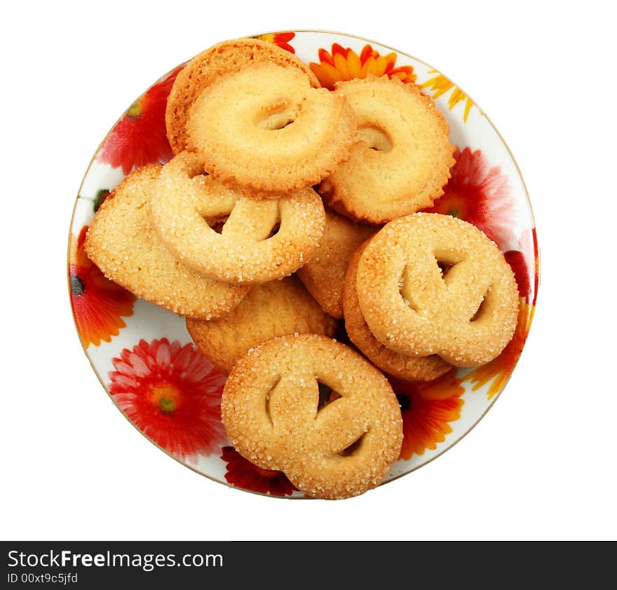 Set of tasty cookies over white. Set of tasty cookies over white