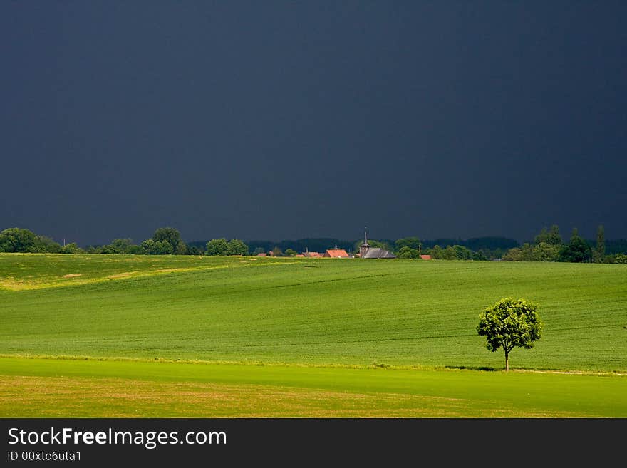 Landscape before thunder