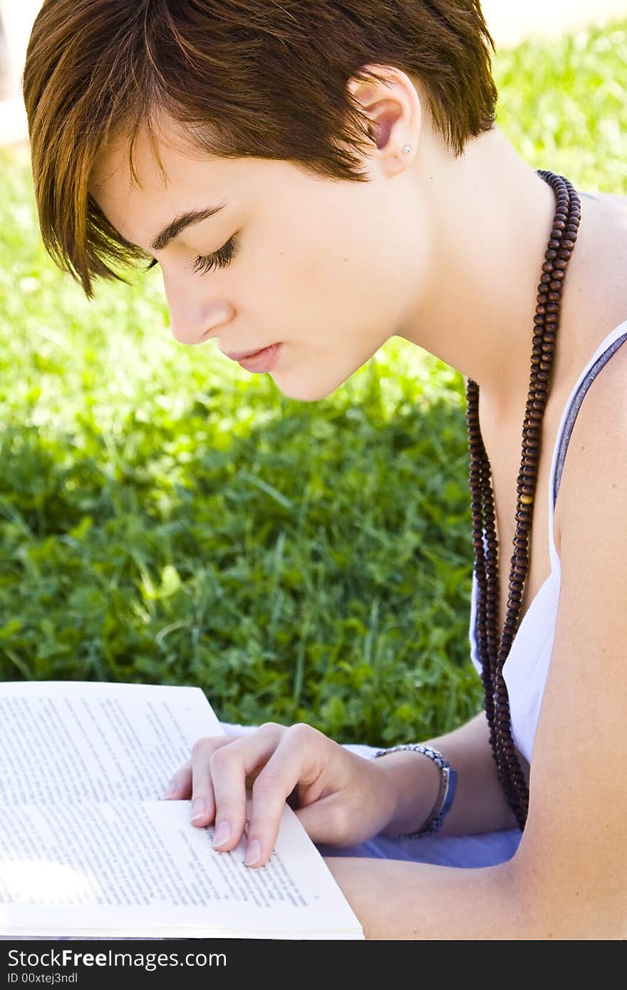 Blond Woman Reading