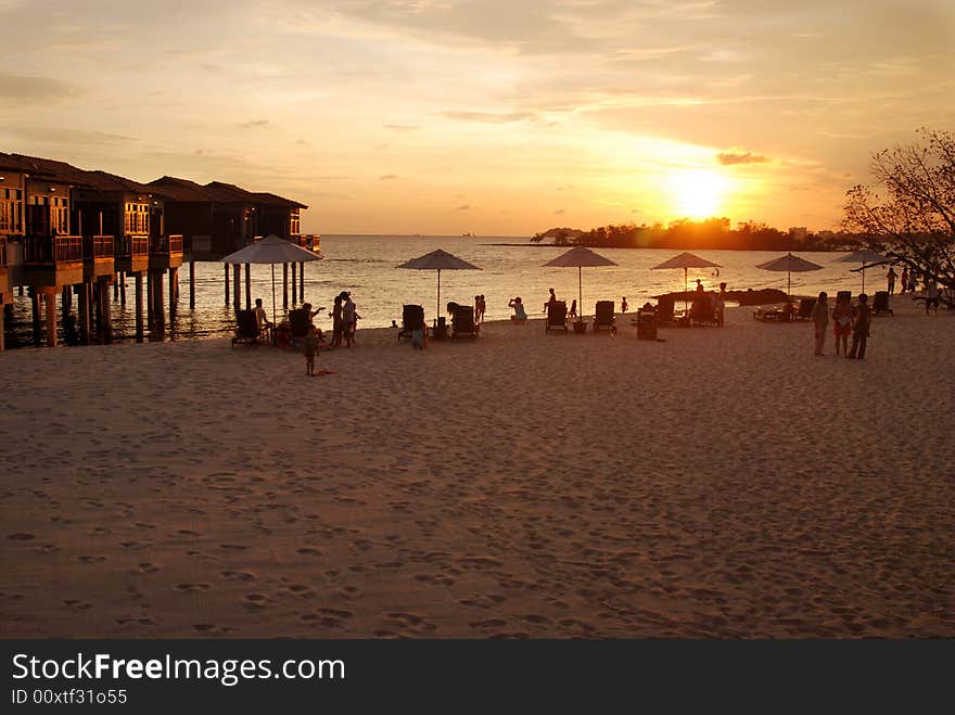 Sunset at the beach