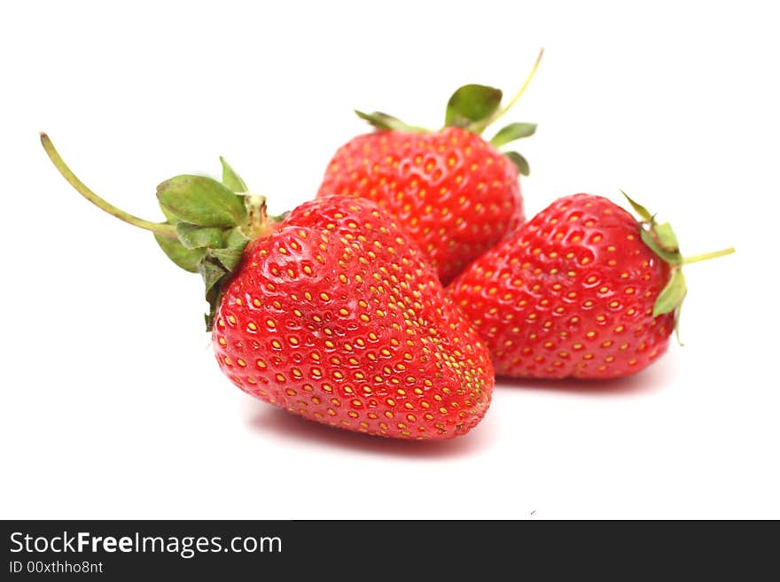 Three berry of a strawberry