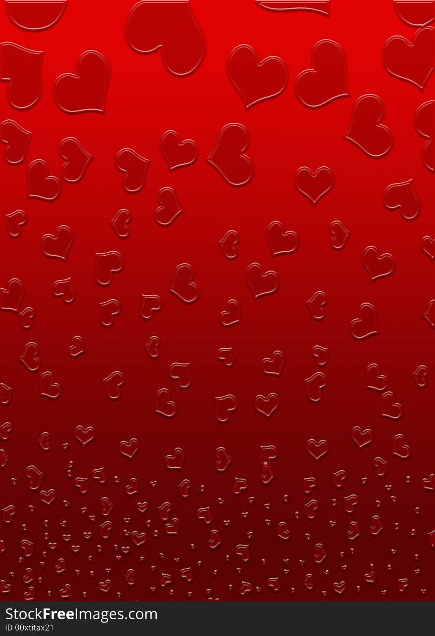 Red background picture of hearts. Red background picture of hearts