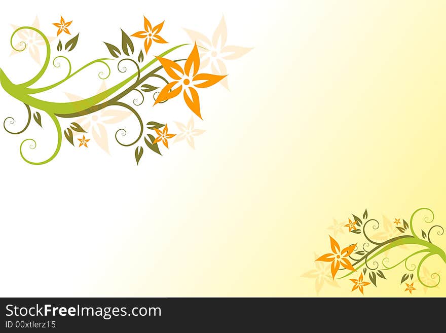 Floral elements  - popular floral segments in vector illustration