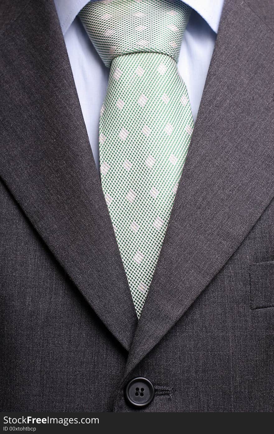 Detail of a suit and tie