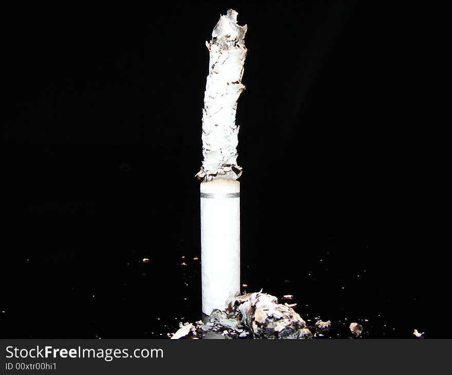 Cigarette On Black Background