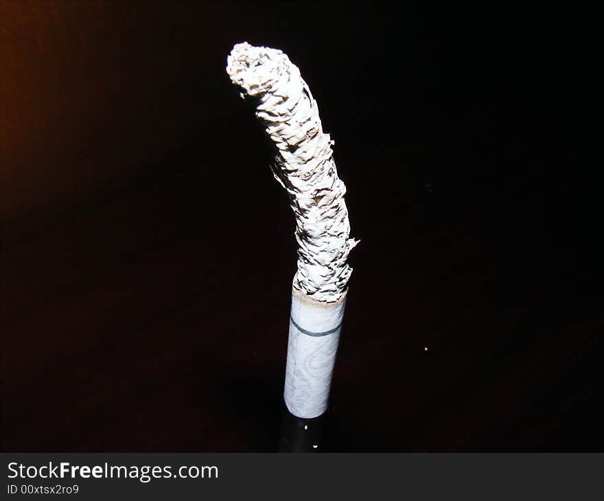 Long ash cigarette