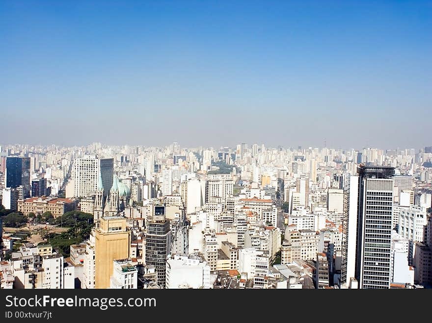 City View with Blue Sky