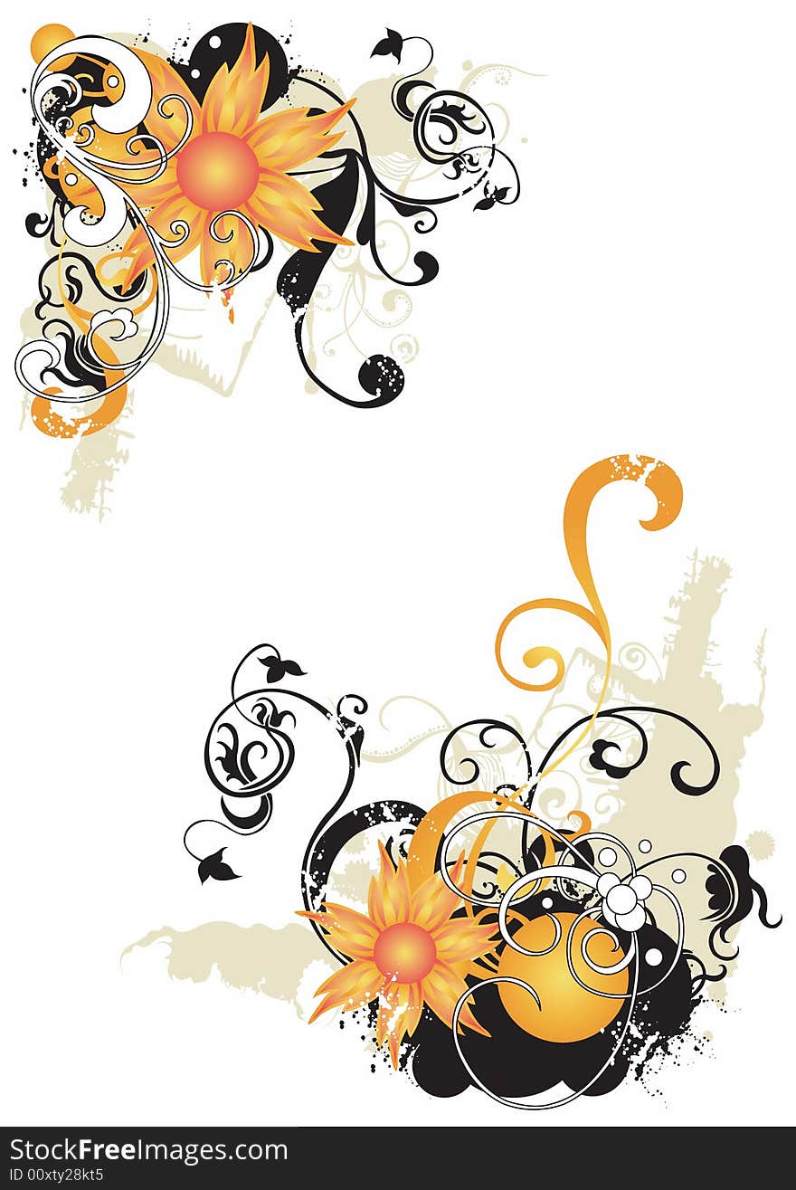 Illustration of a floral background