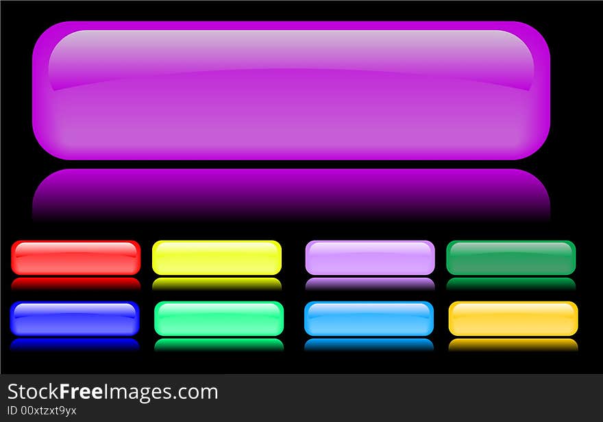 Many color buttons vector illustration