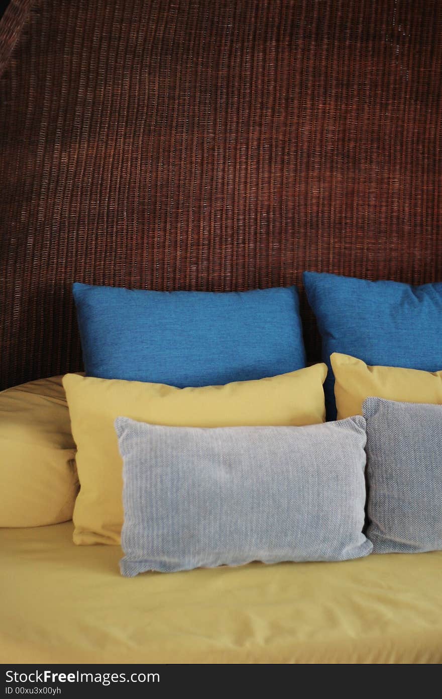 Close-up of pillows on a sofa - home interiors. Close-up of pillows on a sofa - home interiors.