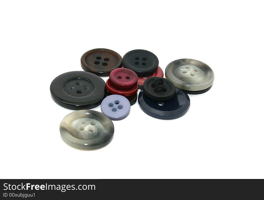 Buttons isolated on a white background