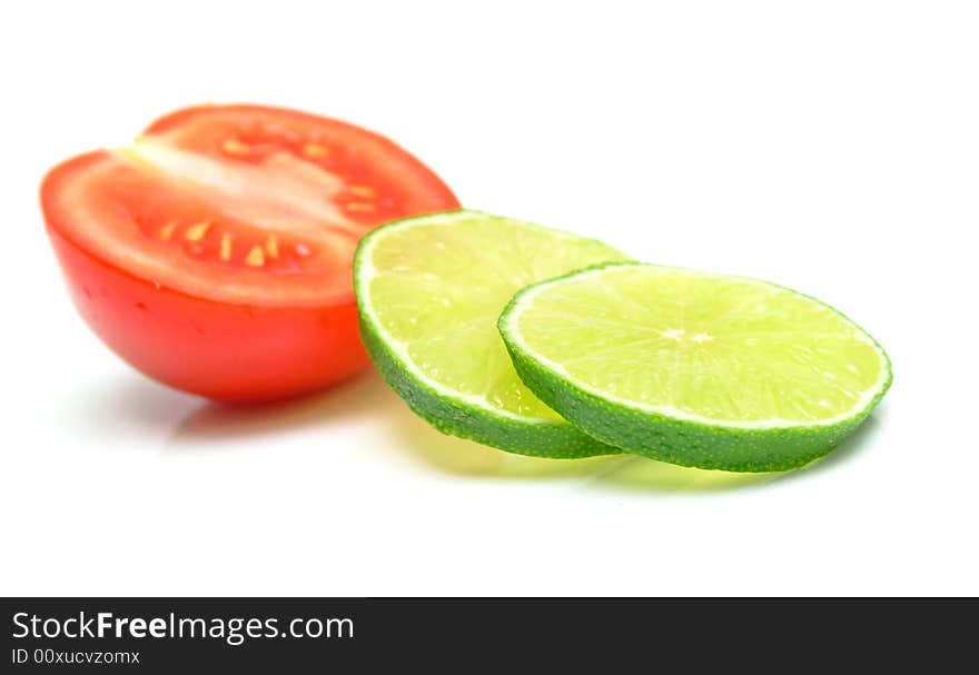 Lime and a tomato