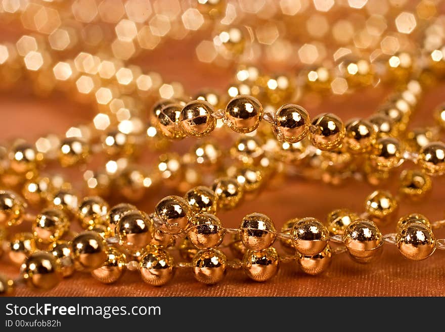 Abstract bakground made of golden spheres. Abstract bakground made of golden spheres