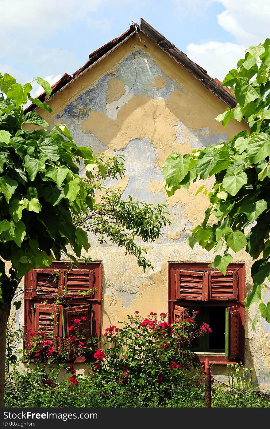 A view with an old house