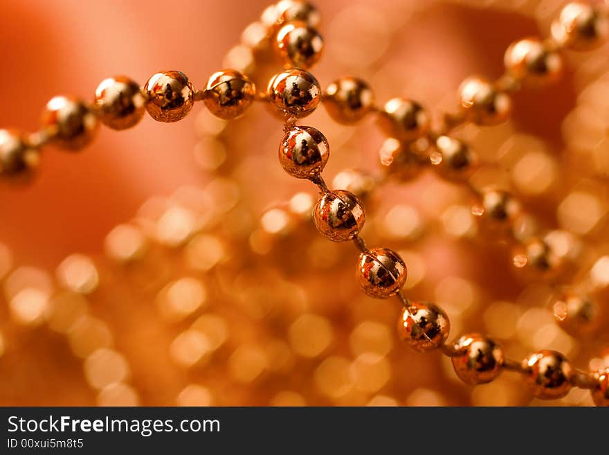 Abstract bakground made of golden spheres. Abstract bakground made of golden spheres