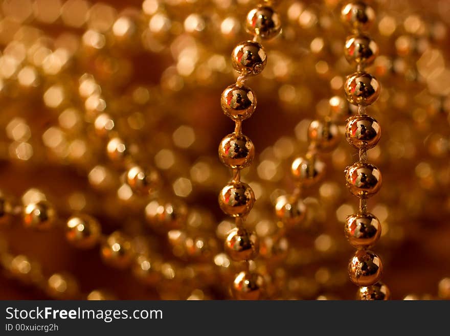 Abstract bakground made of golden spheres. Abstract bakground made of golden spheres