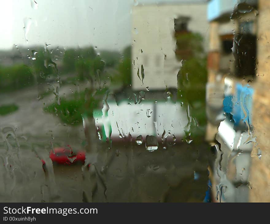 Rain Drops On A Window